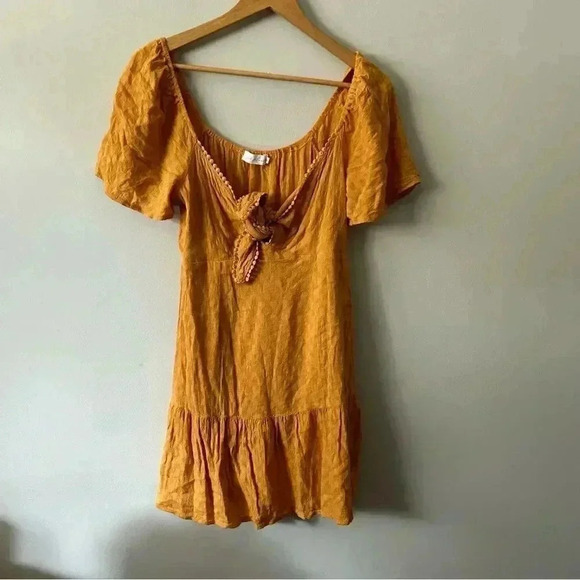 All in favor Nordstrom mustard coloured  dress S boho/festival - Picture 2 of 7